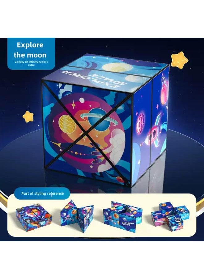null - Children's Educational Toys Gift Three-dimensional Magic Cube Decompression Artifact 3d Unlimited Magic Cube Stall Stall - Image 1