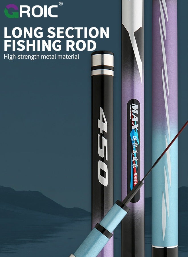 GROIC 3.6 M Telescopic Fishing Rod, Telescopic Tenkara Fishing Rod, Ultralight Travel Fishing Rod, Portable Collapsible Bass Crappie Rod, Carbon Fiber Inshore Stream Trout Pole, Beginner Tenkara Rod Kit - Image 2