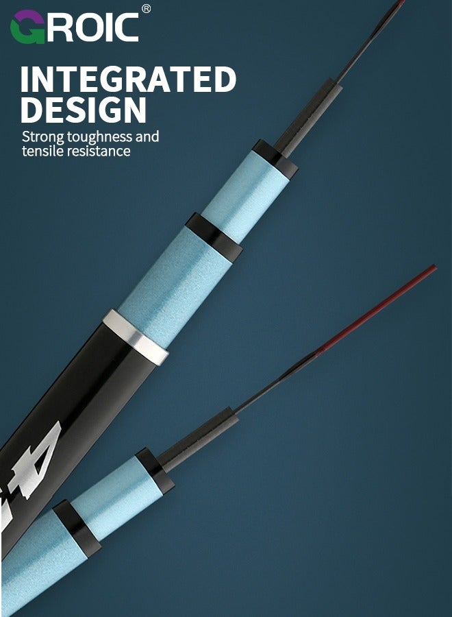 GROIC 3.6 M Telescopic Fishing Rod, Telescopic Tenkara Fishing Rod, Ultralight Travel Fishing Rod, Portable Collapsible Bass Crappie Rod, Carbon Fiber Inshore Stream Trout Pole, Beginner Tenkara Rod Kit - Image 5