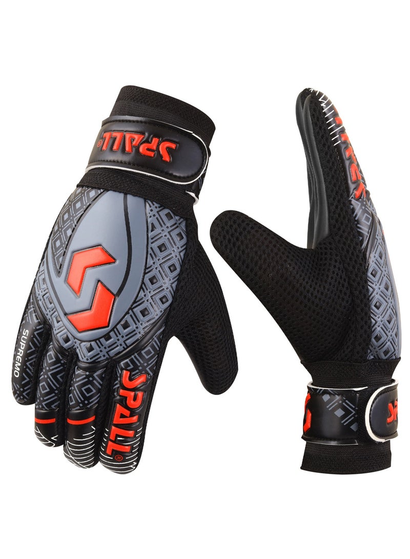 سبال 124/1000 قفازات حارس المرمى قبضة قوية مع العمود الفقري للإصبع حماية مزدوجة للمعصم تمنع الإصابات لأصعب تصديات قفازات تدريب حارس المرمى - Image 3