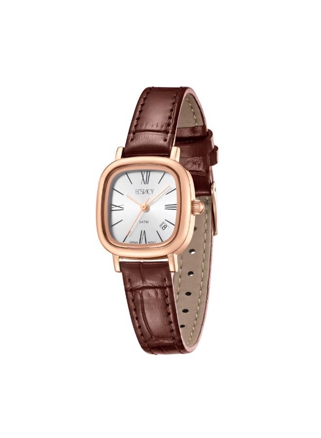 ECSTACY Women's Genuine leather Analog Watch E25510-RLDW - 23 mm - Image 2