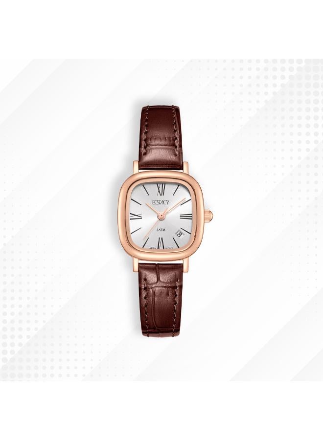 ECSTACY Women's Genuine leather Analog Watch E25510-RLDW - 23 mm - Image 4