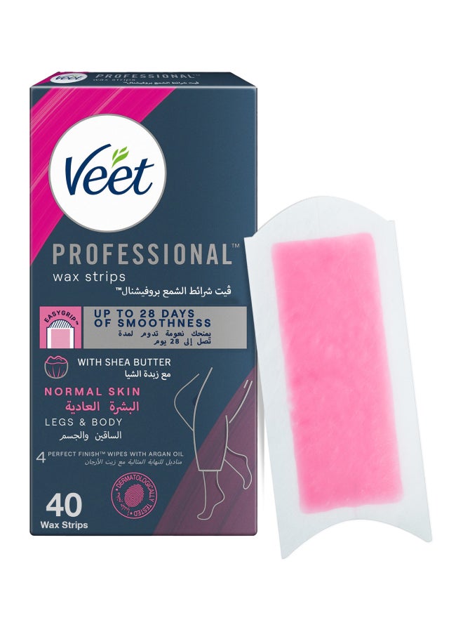 Veet Hair Removal Easy Gel Wax Strips Normal Skin 40 Pcs - Image 1