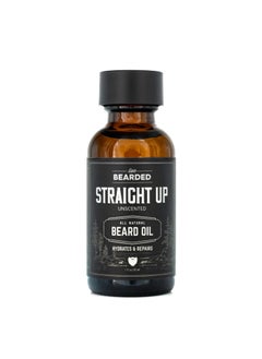 Live Bearded Live Bearded Beard Oil, 1 fl oz - Premium All-Natural Jojoba - Made in the USA - Hair and Skin Care for Men with Dry, Flaky Patches | Straight Up Unscented - Fragrance-Free 
