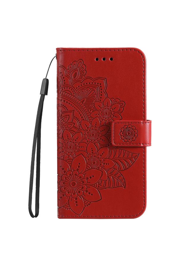 S-TOP Case For Honor X9c / Magic7 Lite Seven-petal Flowers Embossing Leather Phone Case - Image 2