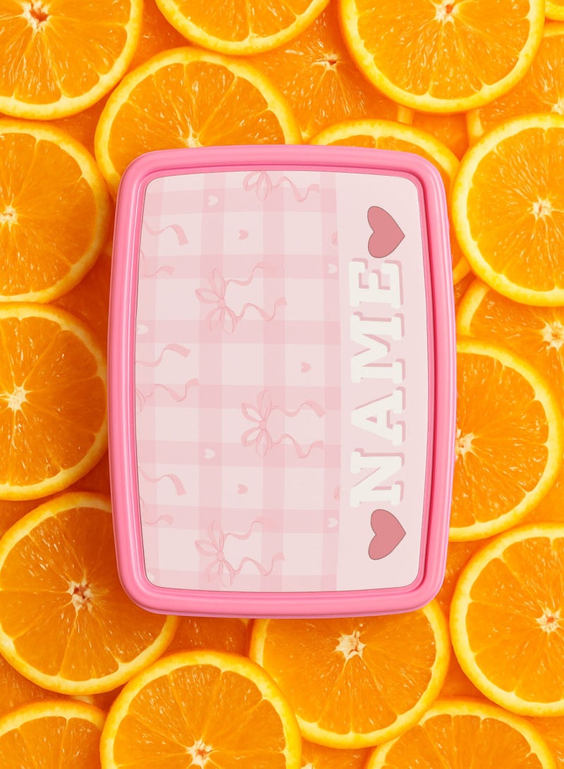 LOWHA Customizable Lunch Box with Personalized Name and Hearts Design - Image 5