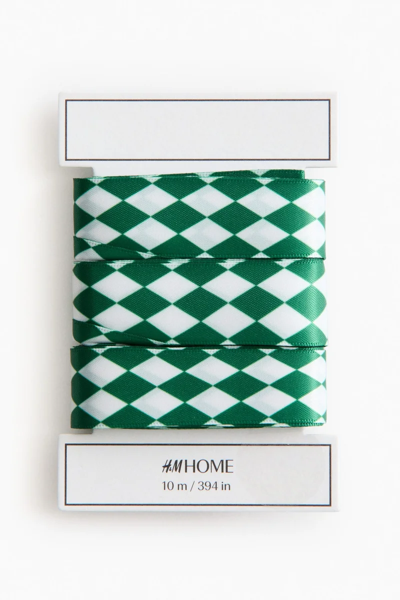 H&M Harlequin pattern ribbon