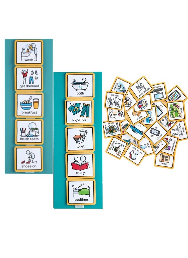 R Home Super Durable Visual Wall Planner Daily Routine Chart For Kids By Create Visual Aids For Autism, Adhd, Aspergers, Send, Speech And Language Delay