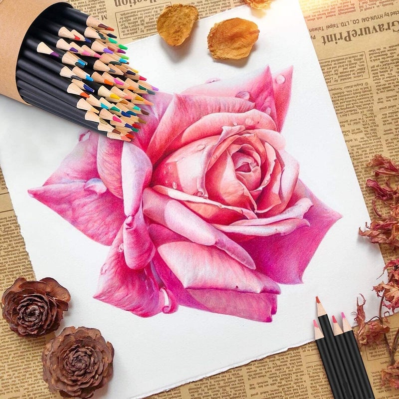 Wynhard Oil Colour Pencils Drawing Colour Pencils Colour Pencil Set Pencil Colours Colored Pencils Color Pencil Set for Coloring Book for Adults Kids Sketching Shading Beginners Pencil Coloring 72pcs - Image 3