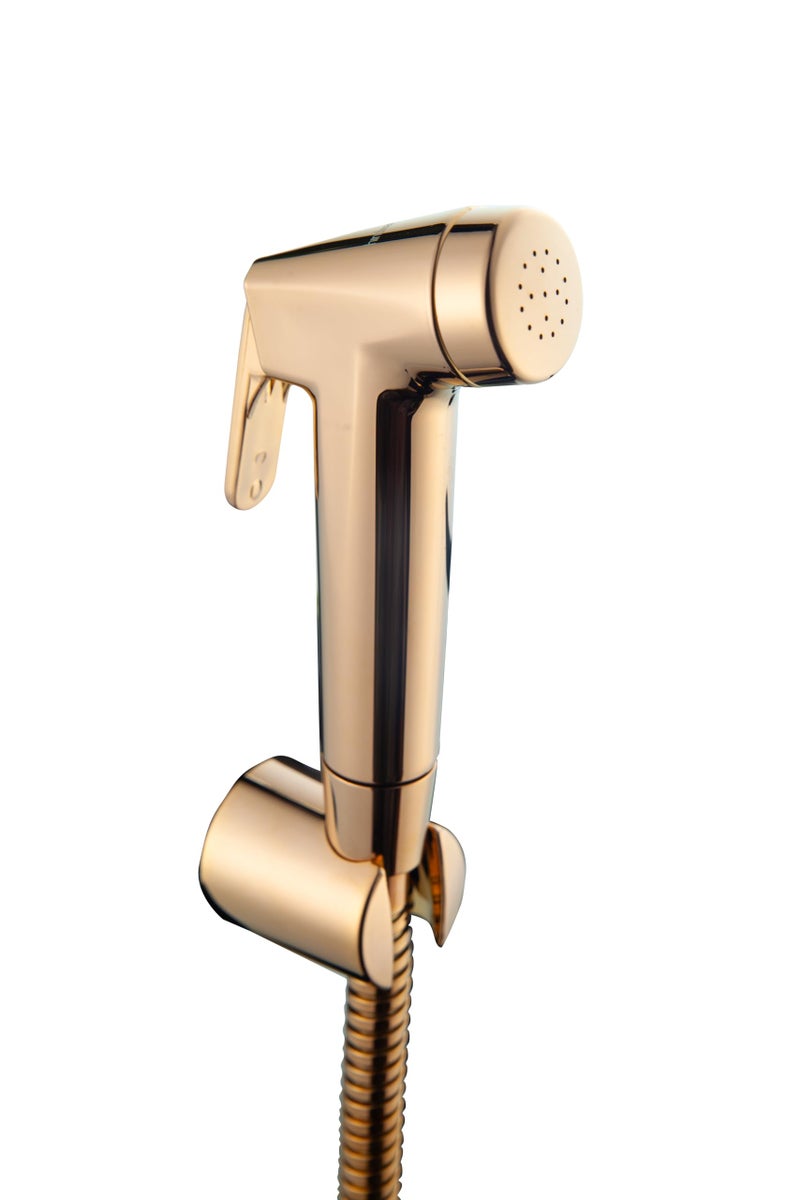 Hindware Italian Collection F160152RGD Health Faucet for Bathroom| Made of ABS| Comes with 1.20-meter Long SS Hose Pipe & Wall Hook| Bathroom Jet Spray| Color - Rose Gold| 1-Year Manufacturer Warranty - Image 4