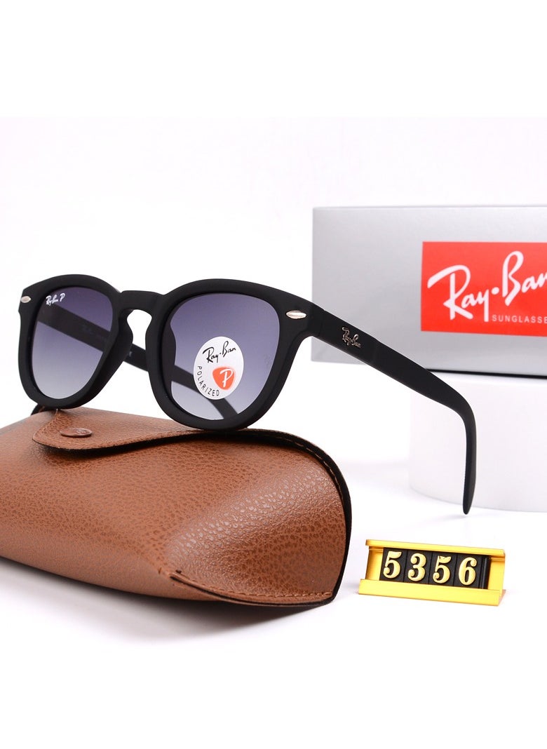 Ray-Ban Ray-Ban Polarized High Quality Glasses Metal High-end Sunglasses Black Frame with UV Lenses  - Image 1