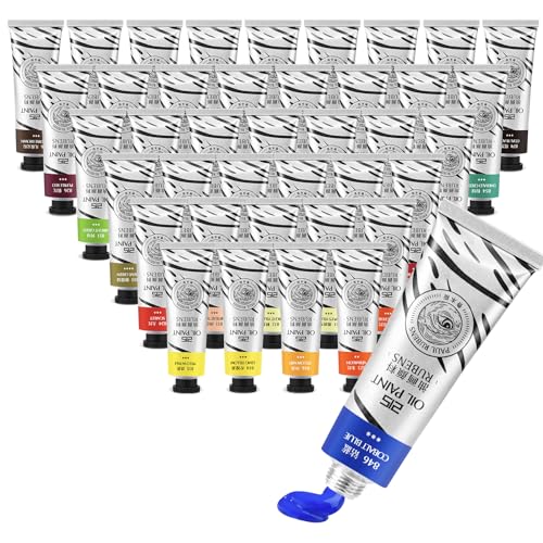 Paul Rubens Oil Paint, 40 Colors*50ml LargeTubes, Professional Oil Based Paint with High Saturation, Creamy Texture, and Consistency,Art Supplies for Artists, Students, Beginners - Image 1