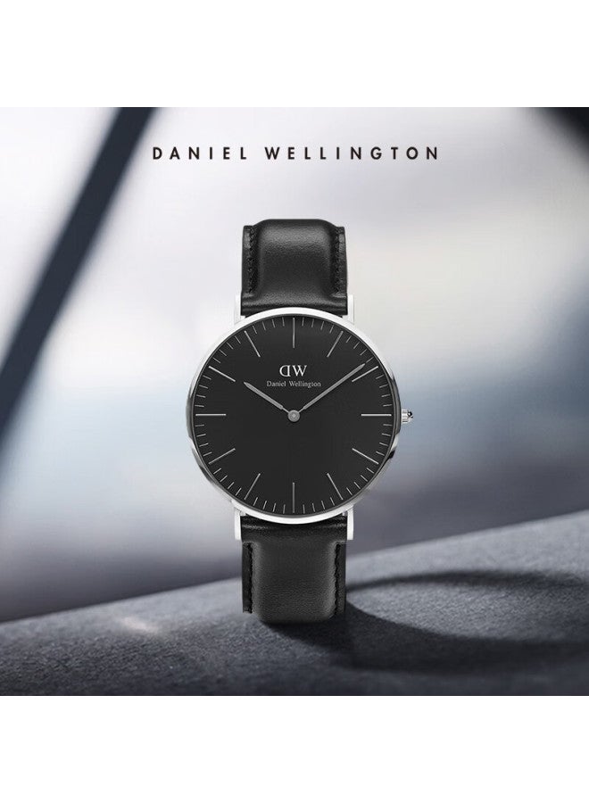 DANIEL WELLINGTON Danielwellington Dw Men's Watch, Classic Leather Simple Fashion European And American Quartz Wrisch, Birthday Gift For Boyfriend Dw133 - Image 3