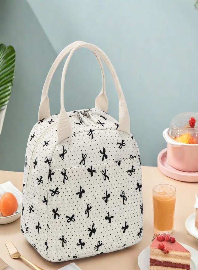 LEDAOU Lunch Box for Women Insulated Lunch Bag Corduroy Lunch Tote Bags Leakproof Cooler Lunch Case for Travel Work Picnic - Image 2