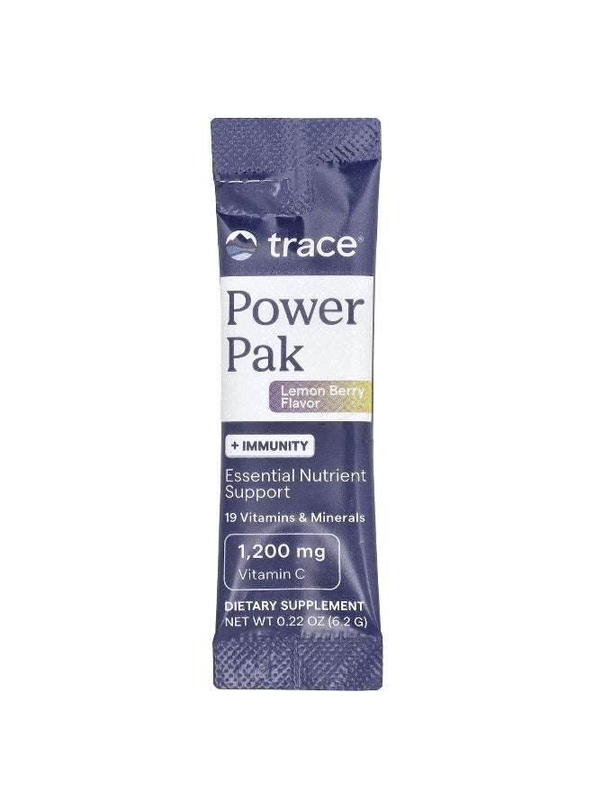 Trace, Power Pak + Immunity, Lemon Berry, 30 Stick Packs, 0.22 oz (6.2 g) Each - Image 3