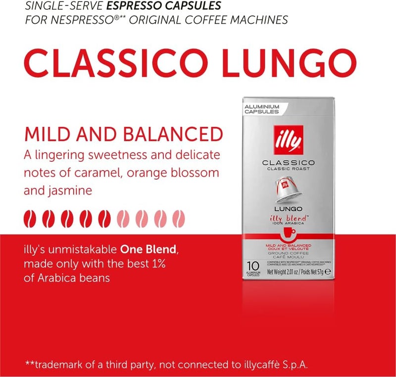 illy CLASSICO Lungo Roast Coffee Capsules - Image 3