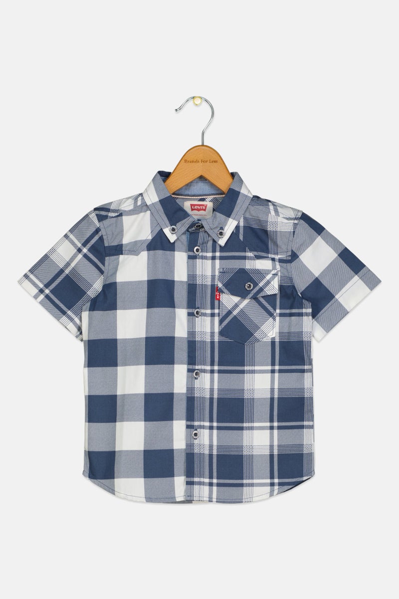 Levi's قميص قصير الأكمام غير رسمي للأطفال الأولاد برقبة مدببة، متعدد الألوان - Image 2