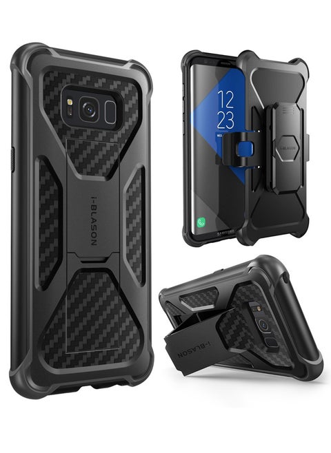 Galaxy S8 Case Transformer With Kickstand And Holster Black