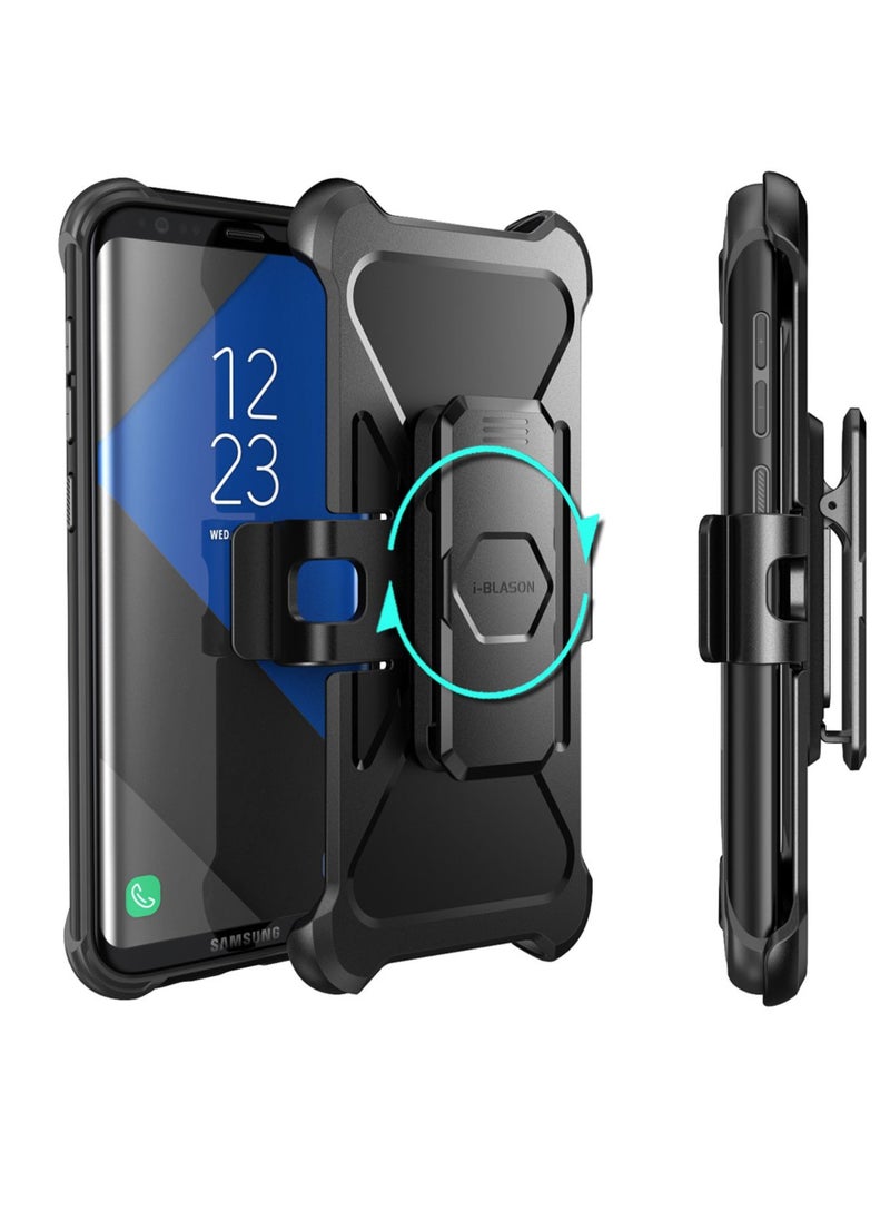 I-blason - Galaxy S8 Case Transformer With Kickstand And Holster Black - Image 1