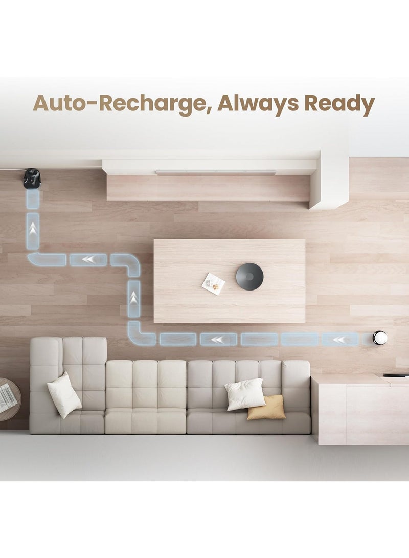 اينابوت روبوت كاميرا المراقبة الداخلية Enabot EBO Air 2 FamilyBot: كاميرا حيوانات أليفة بدقة 2K، روبوت منزلي متحرك، تعابير وجه قابلة للتخصيص، إعادة شحن تلقائي، يعمل بالبطارية، اتصال ثنائي الاتجاه، رؤية ليلية (أبيض ناصع) - Image 5