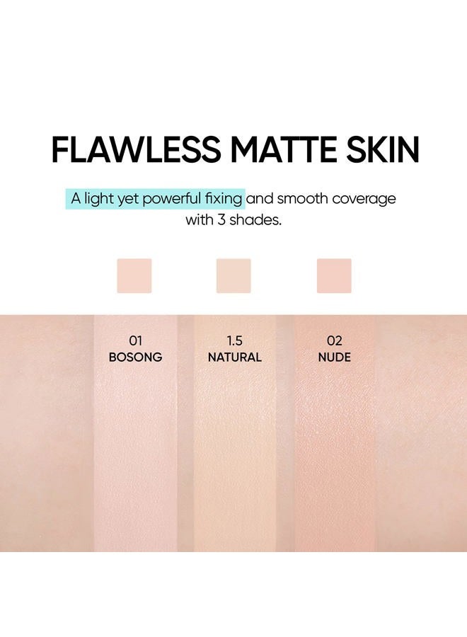 Amuse Meta Fixing Cushion Foundation 02 NUDE | Peach | Matte, glow, long-lasting, double coverage, clean beauty, lightweight, natural look, foundation for sensitive skin, hydrating cushion - Image 4