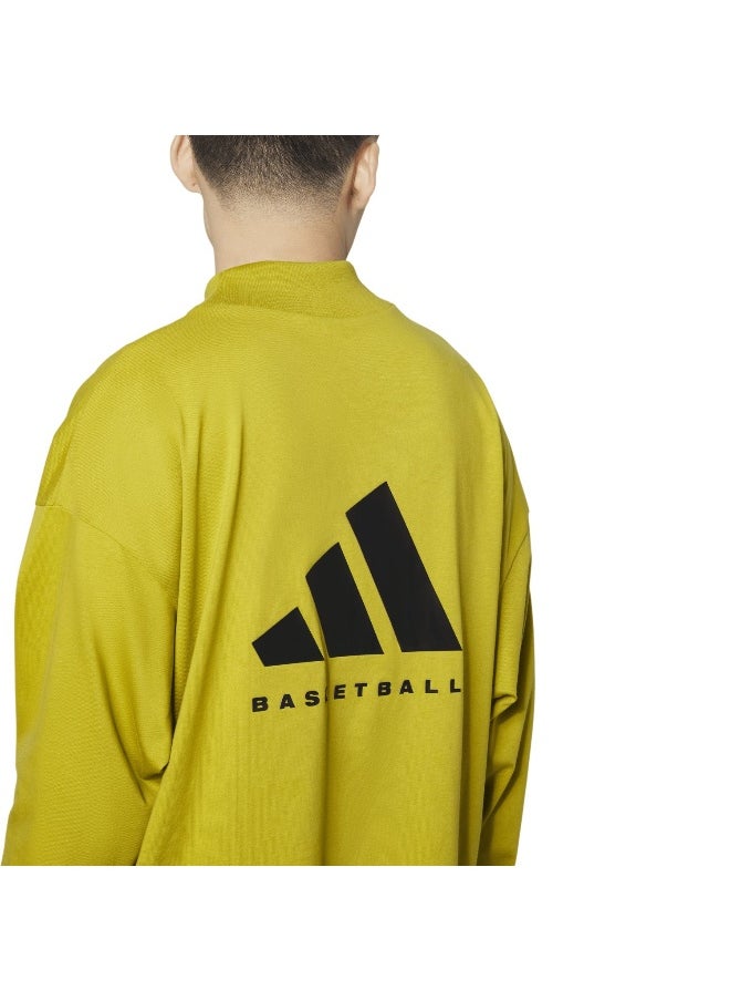 Adidas Adidas One Bb L/S Tee Green Basketball T-Shirts For Unisex Xs  - Image 4