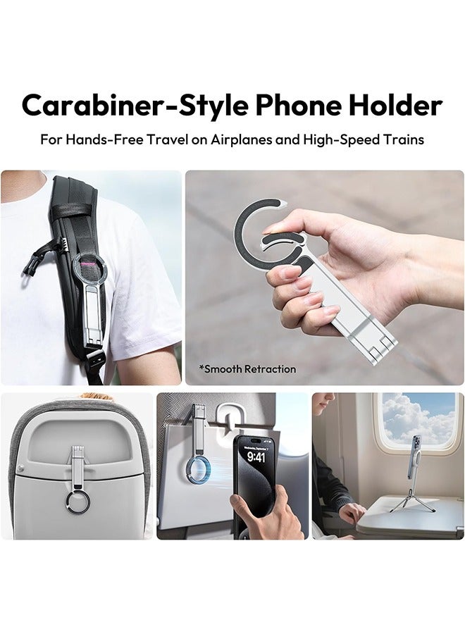 ULANZI MA30 Magnetic Phone Tripod Stand for iPhone - Aluminium Maglock Smartphone Mini Tripod Pocket Cell Phone Stand Strong Magnet Quick Mount Compatible with iPhone 16 15 14 13 12 Series, Black - Image 5