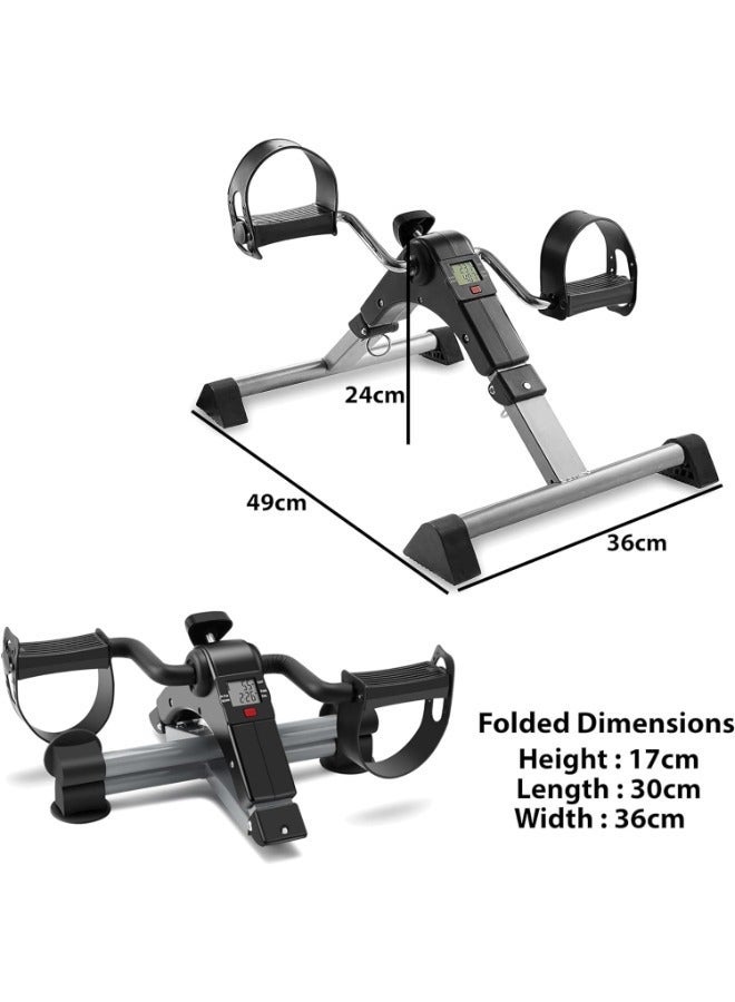 ELTRAZONE Pedal Exerciser Bike Drive – Foldable Mini Fitness Peddler with LCD Display | Under Desk Exercise Equipment for Arms & Legs | Compact Indoor Cycling Machine for Home & Office Workouts  - Image 5