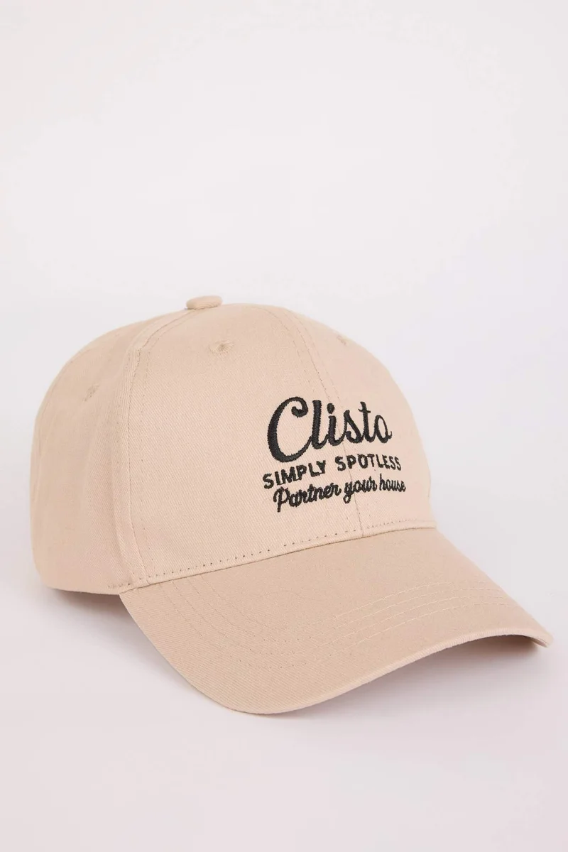 ديفاكتو Man Embroidered Cotton Cap