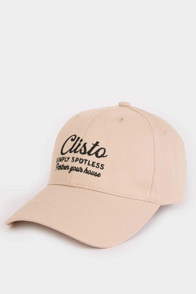 ديفاكتو Man Embroidered Cotton Cap