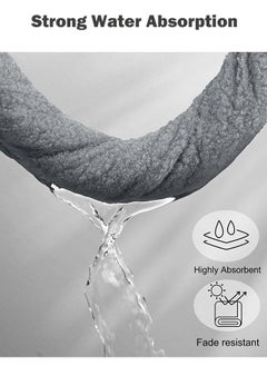 YIM-VIBEHAUS 3pcs Cotton Bath Towels Set, Ultra Soft Absorbent Bathroom Towel for Home and Hotel Shower Towel, 1 Bath Towel(140x70cm)+ 2 Hand Towels(74x34cm) Blue  - Image 3