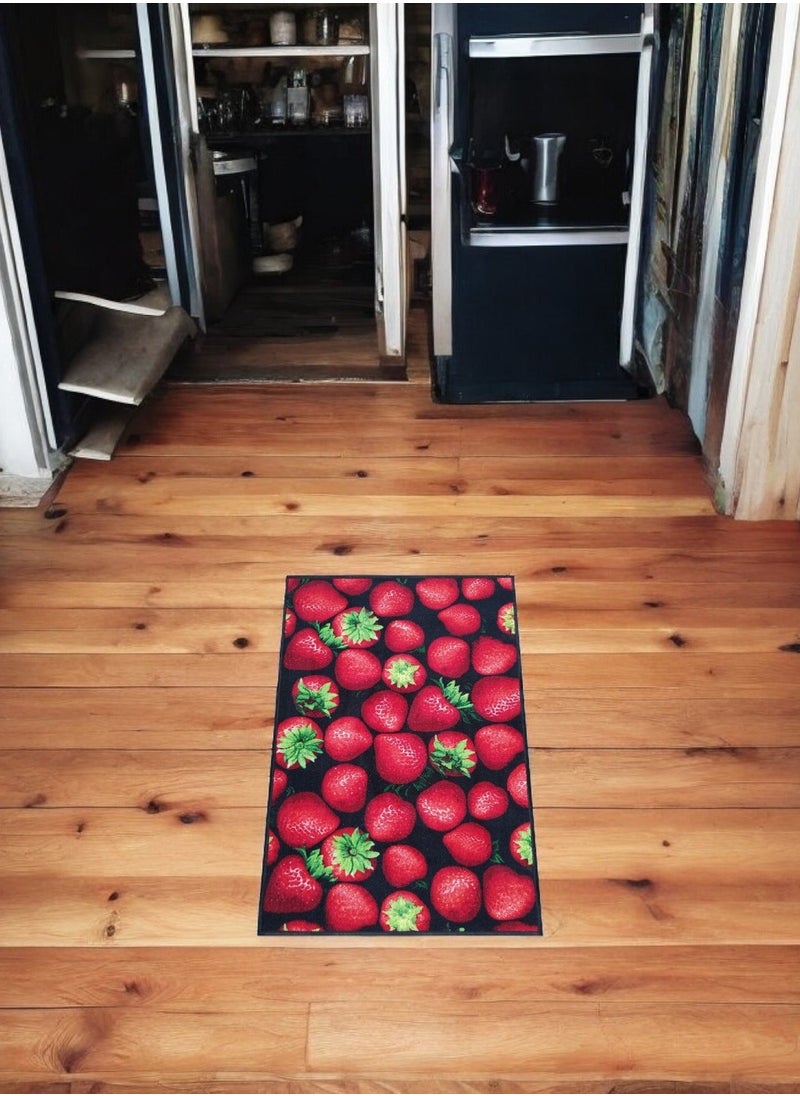 Mac Carpet Lightweght, Strawberry door mat with cotton back (Size 50cm * 75cm) 3Pcs  - Image 2