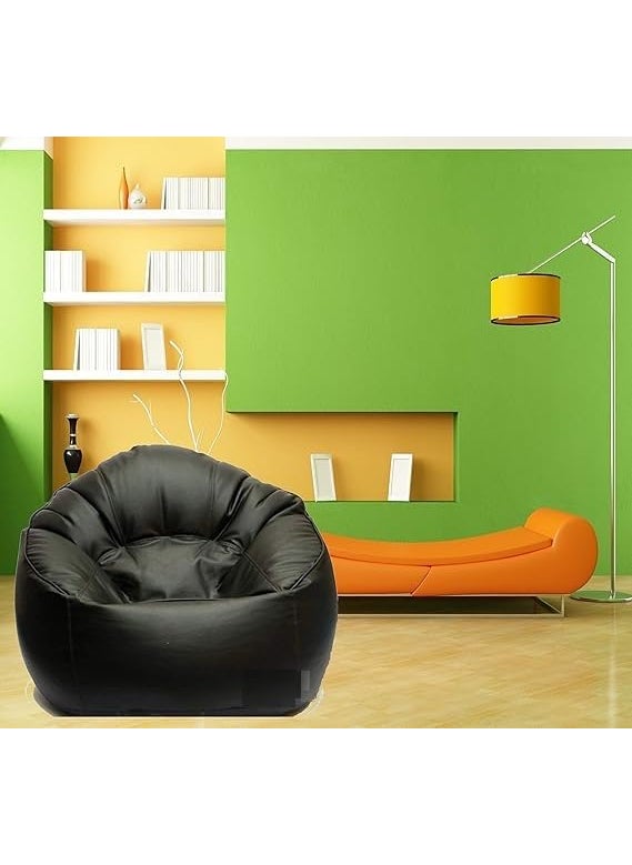 caddyFull caddyFull XXL Muddha Chair Without Beans Black LeatherSuede  - Image 2
