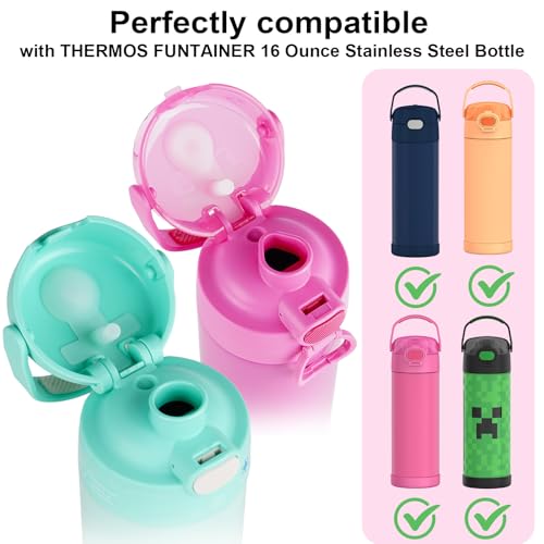 gocola Replacement Leak Stopper Compatible with Thermos Funtainer 16 Oz Stainless Steel Vacuum Insulated Bottle (3+3) - Image 3