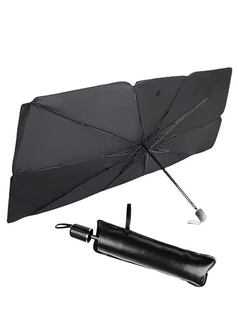 Generic Car Umbrella Sunshade Cover, Foldable Sunshades Car for Windshield Parasol to Keep Your Vehicle Cool and Damage Free, Block Heat UV Rays Sun Visor Protector, Easy to Use (Small Size:65*125)  - Image 4