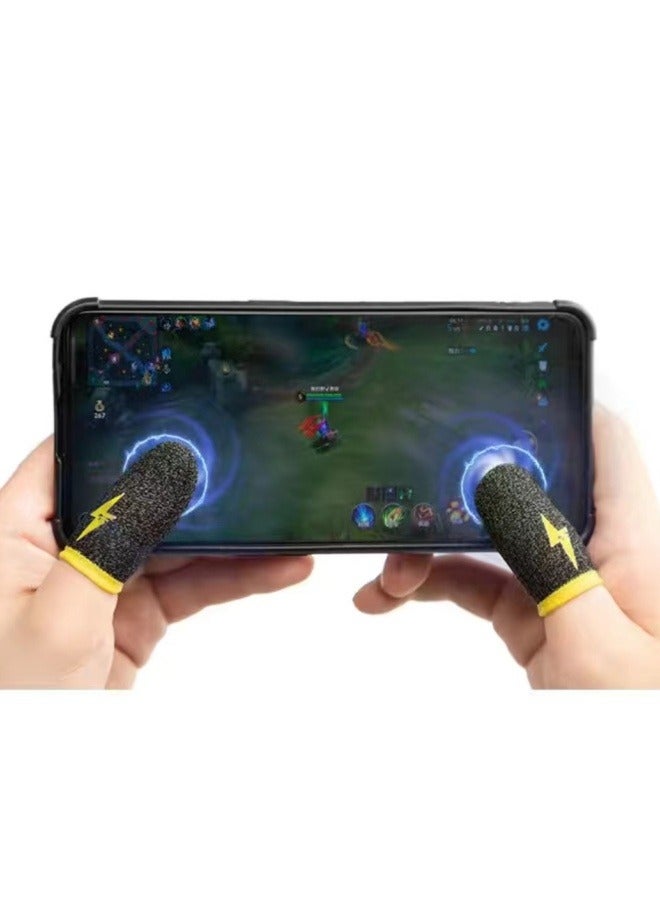 4 Pieces Gaming Finger Gloves Paired Black - Image 2