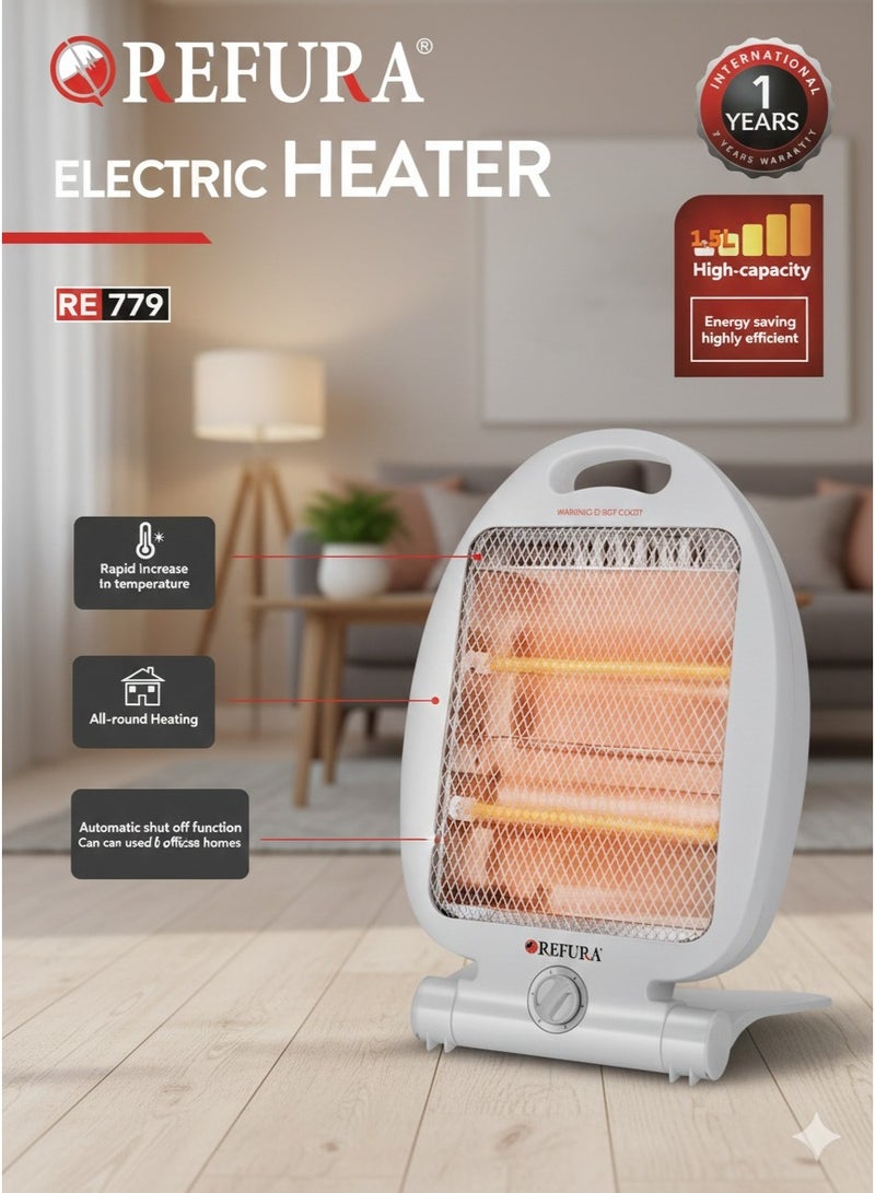 REFURA Electric Room Heater 800W White RE-779 - Image 2