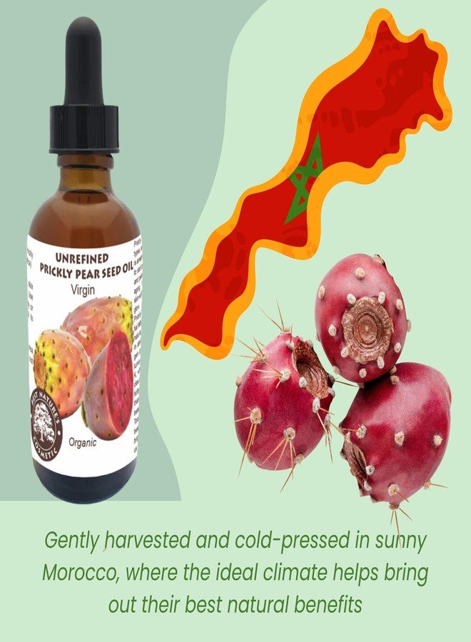 Best Nature's Cosmetics Prickly Pear Seed Oil Organic - Virgin (Cold Pressed, Unrefined) for hydrated skin, glowing mature skin. Nature’s Desert Secret for Radiant Skin and Hair 0.5 oz (15ml) - Image 3