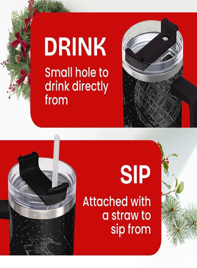 34HD Gifts for Movie Lovers, Movie 40 Oz Tumbler with Handle, Lid, and Straw, Movie Fan Cup, Funny Movie Mug, Birthday Gifts for Movie Fans - Image 3