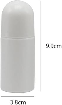 Quupy 4Pcs 50ml17oz Empty Refillable Plastic Roll On Bottles Deodorant Bottles Container with Plastic Roller Ball For DIY Deodorant Aromatherapy Perfume - Image 2