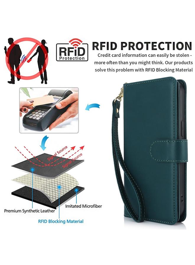 S-TOP Case For iPhone 16 Pro Max Multi-Card Wallet RFID Leather Phone Case - Image 2