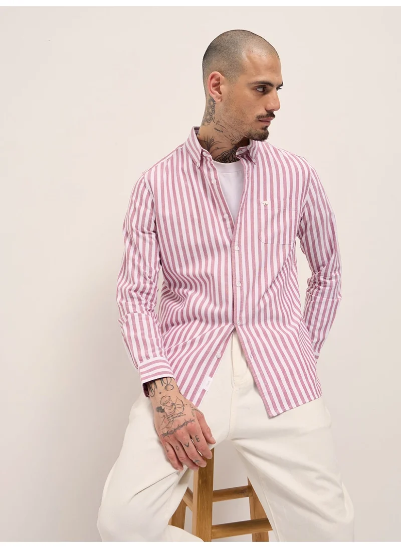 THE BEAR HOUSE Men’s Long Sleeve Shirt – Classic, Comfortable and Stylish Essential for Work, Travel or Casual Outings