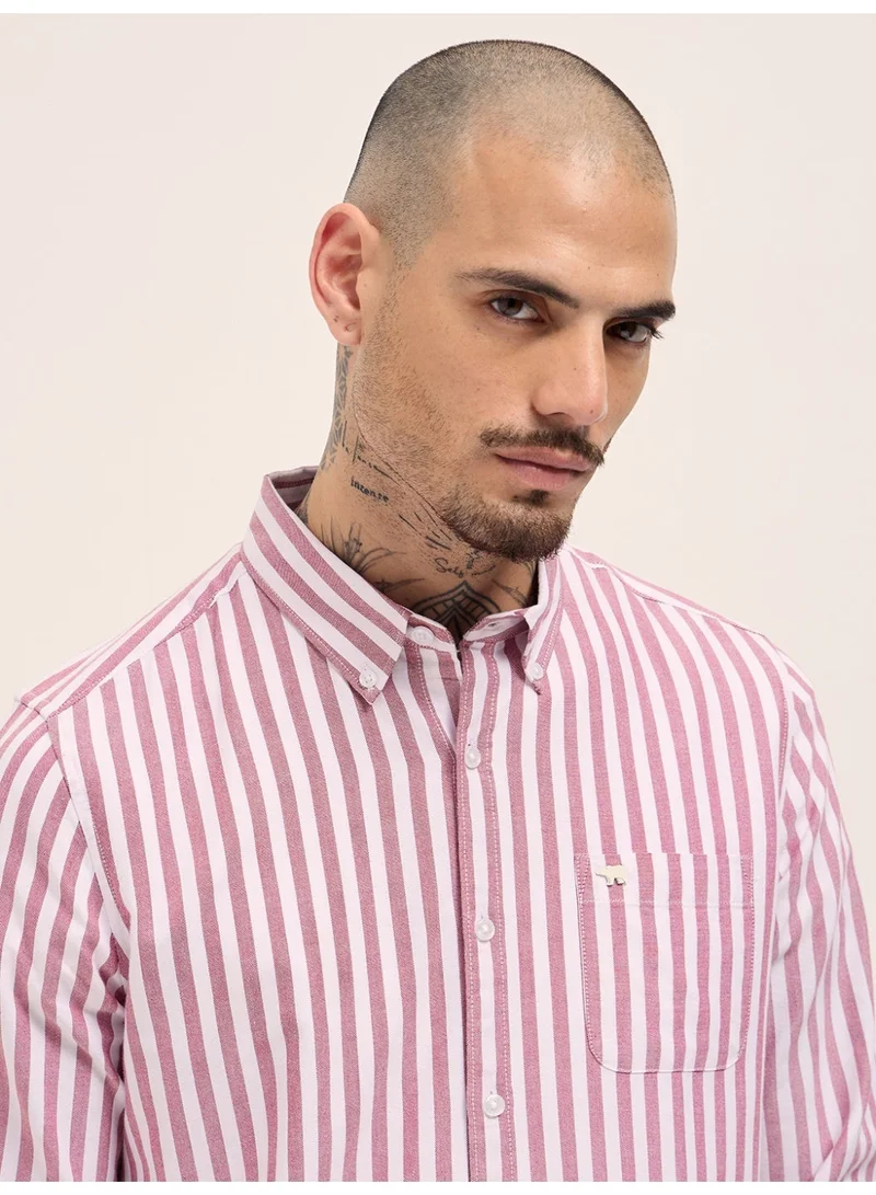 THE BEAR HOUSE Men’s Long Sleeve Shirt – Classic, Comfortable and Stylish Essential for Work, Travel or Casual Outings