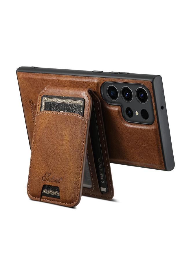 Suteni Case For Samsung Galaxy S23 Ultra 5G H15 Oil Eax Leather Detachable Wallet Back Phone Case - Image 4