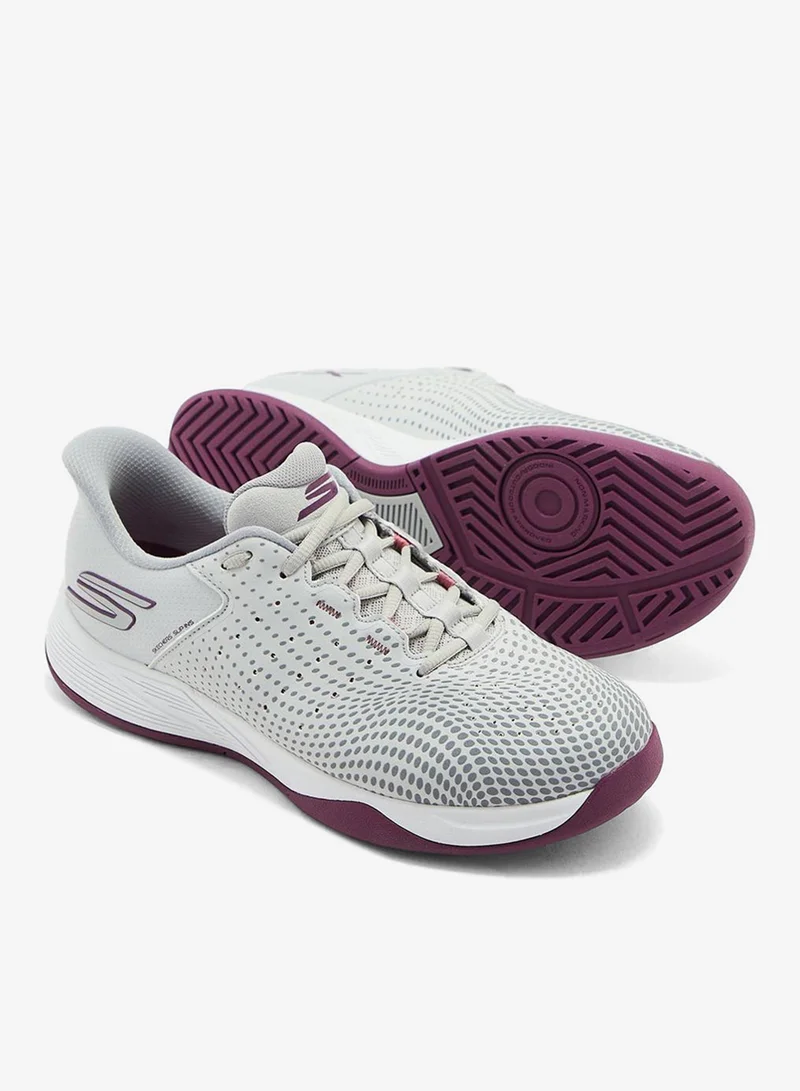 SKECHERS gray/purple Viper Court Reload for Women | Best Price UAE