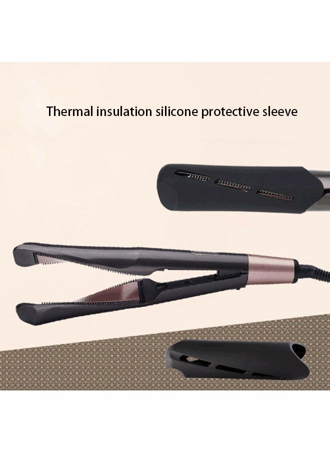 Generic - Hair Straightener and Curler 2 in 1 Twist Straightening Curling Iron Professional Negative Ion Flat Iron with Adjustable Temp for All Hair Types Instant Heating Dual Voltage - Image 1