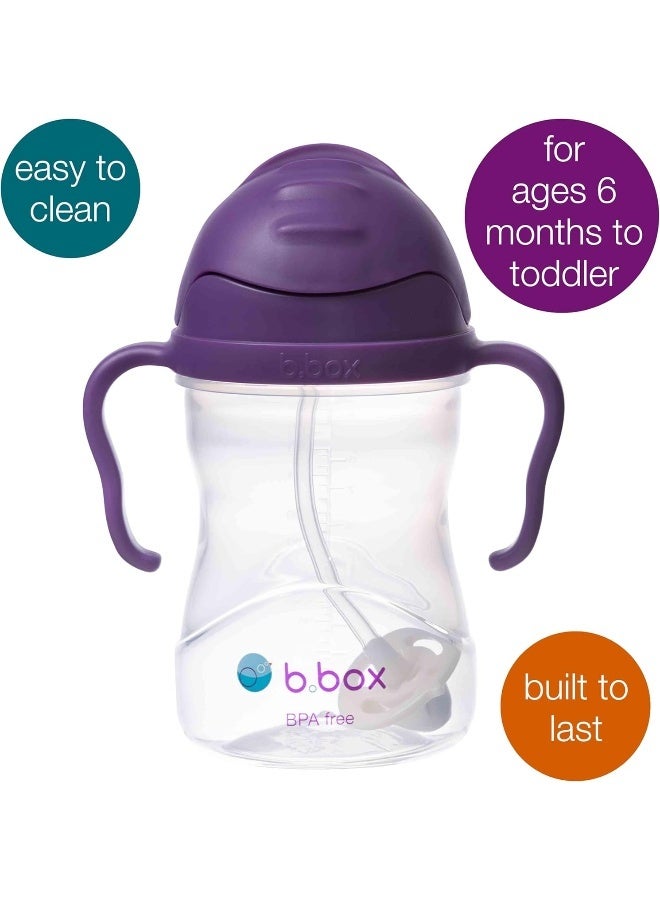 b.box Sippy Cup with Fliptop Straw, Drink from any Angle | Weighted Straw, Spill Proof, Leak Proof & Easy Grip | BPA Free, Dishwasher safe | For Babies 6m+ to Toddlers (Lemon, 8 oz) - Image 3