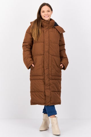 Women Solid Long Puffer Jacket, Brown - pzsku/Z738D99DE66C4A24449E9Z/45/1746200616/07823e12-a5a1-4ac7-a8d1-83593de9cb87