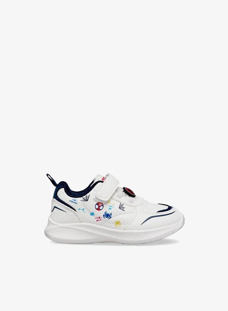 مارفل Boys Spider-Man Print Hook & Loop Ankle School Sneakers