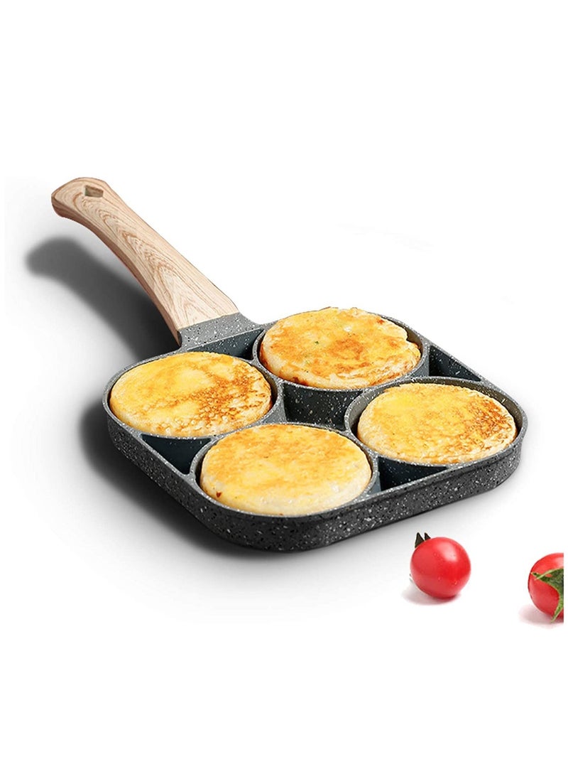 ELTRAZONE four-cup egg pan, medical stone non-stick frying pan, compatible with all heat sources (3-inch eggs) - Image 1